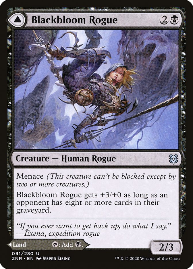 Blackbloom Rogue // Blackbloom Bog [Zendikar Rising] - Destination Retro