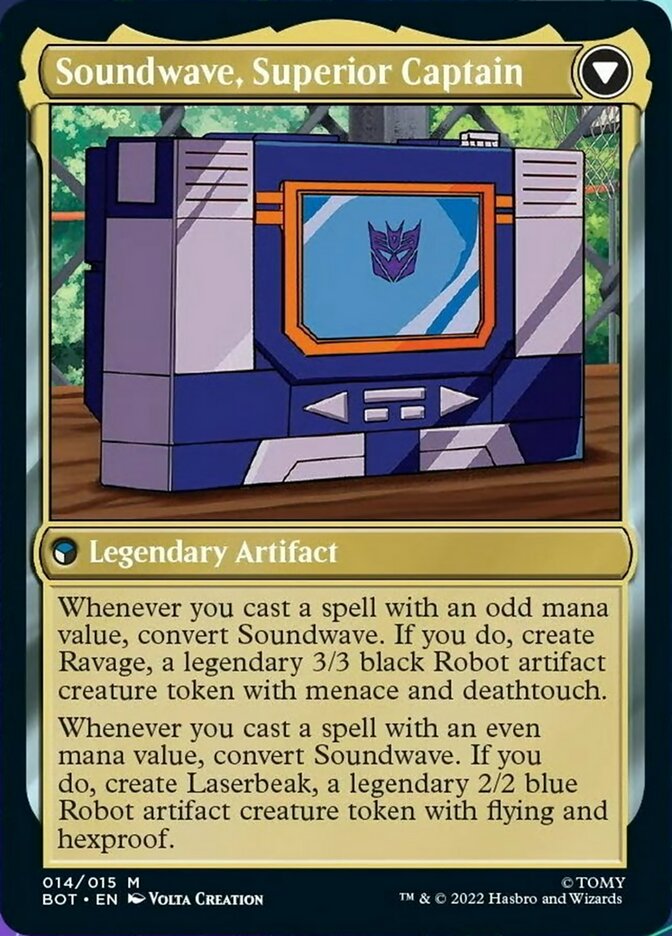 Soundwave, Sonic Spy // Soundwave, Superior Captain [Universes Beyond: Transformers] - Destination Retro