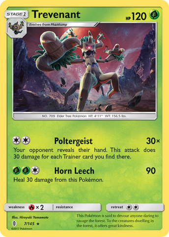 Trevenant (7/145) [Sun & Moon: Guardians Rising] - Destination Retro