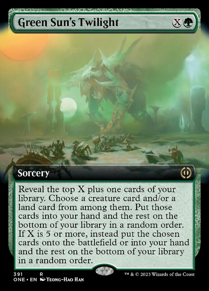Green Sun's Twilight (Extended Art) [Phyrexia: All Will Be One] - Destination Retro