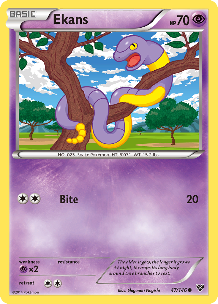 Ekans (47/146) [XY: Base Set] - Destination Retro