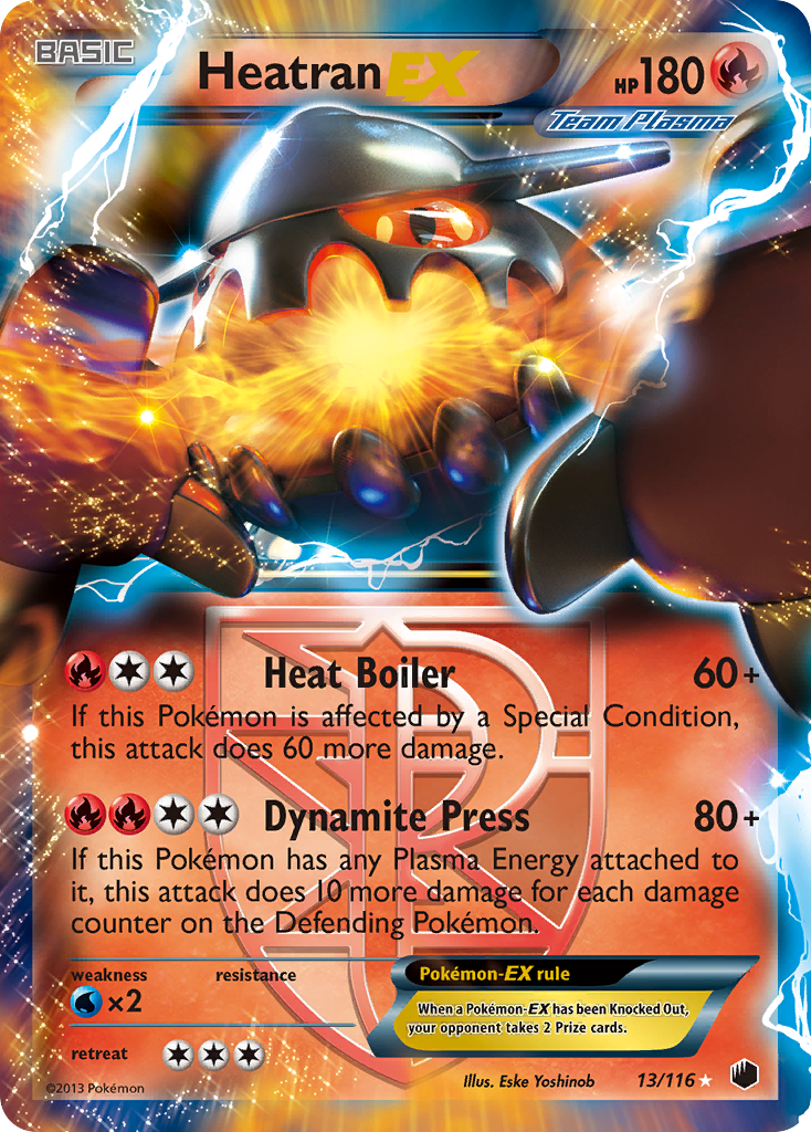 Heatran EX (13/116) [Black & White: Plasma Freeze] - Destination Retro