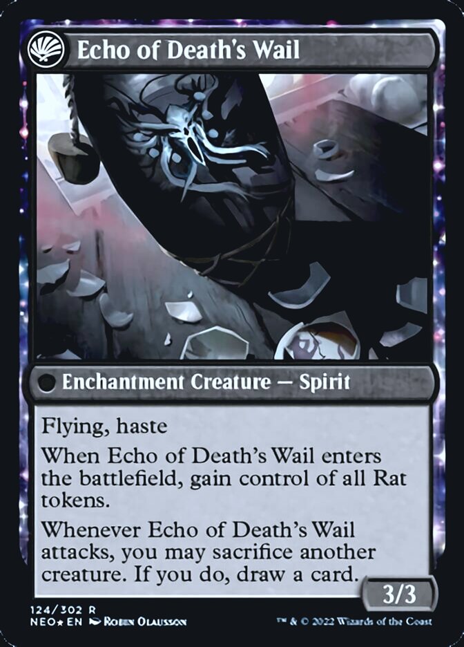 Tribute to Horobi // Echo of Death's Wail [Kamigawa: Neon Dynasty Prerelease Promos] - Destination Retro