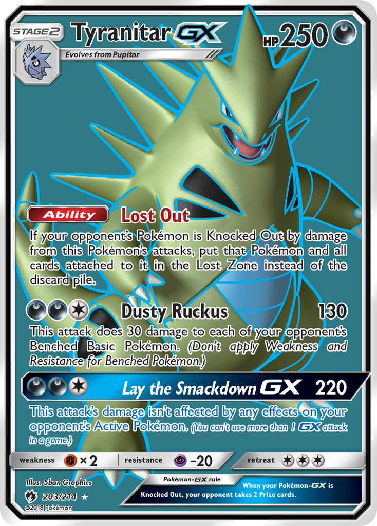 Tyranitar GX (203/214) [Sun & Moon: Lost Thunder] - Destination Retro