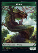 Bird (002) // Wurm Double-sided Token [Dominaria United Tokens] - Destination Retro