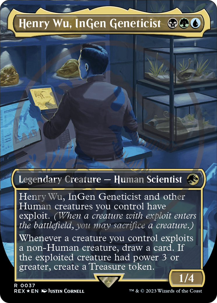 Henry Wu, InGen Geneticist Emblem (Borderless) [Jurassic World Collection Tokens] - Destination Retro