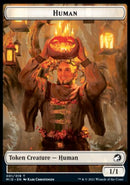 Human // Zombie (015) Double-sided Token [Innistrad: Midnight Hunt Tokens] - Destination Retro