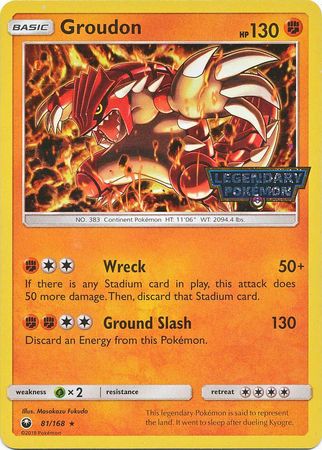 Groudon (81/168) (Cosmos Holo Gamestop Promo) [Sun & Moon: Celestial Storm] - Destination Retro