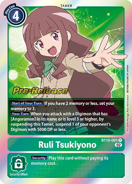 Ruli Tsukiyono [BT10-091] [Xros Encounter Pre-Release Cards] - Destination Retro