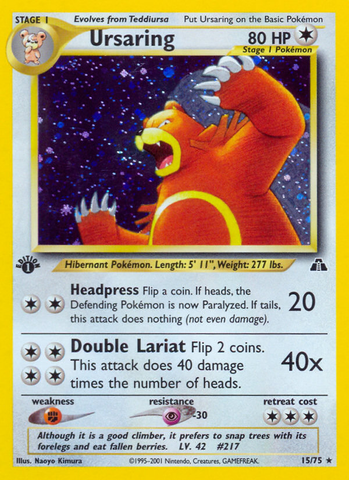 Ursaring (15/75) [Neo Discovery 1st Edition] - Destination Retro