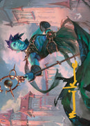 Haughty Djinn Art Card (Gold-Stamped Signature) [Dominaria United Art Series] - Destination Retro