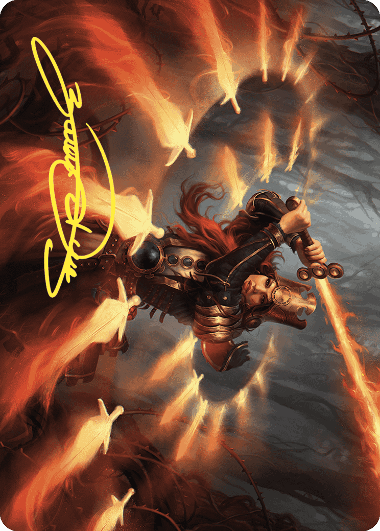 Heartflame Duelist Art Card (Gold-Stamped Signature) [Wilds of Eldraine Art Series] - Destination Retro