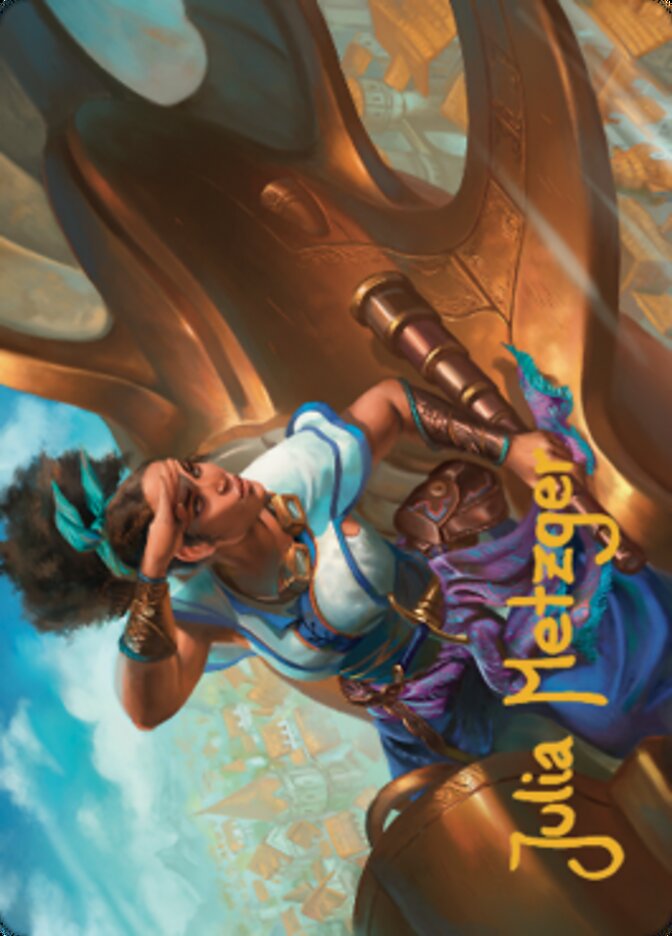 Talas Lookout Art Card (Gold-Stamped Signature) [Dominaria United Art Series] - Destination Retro