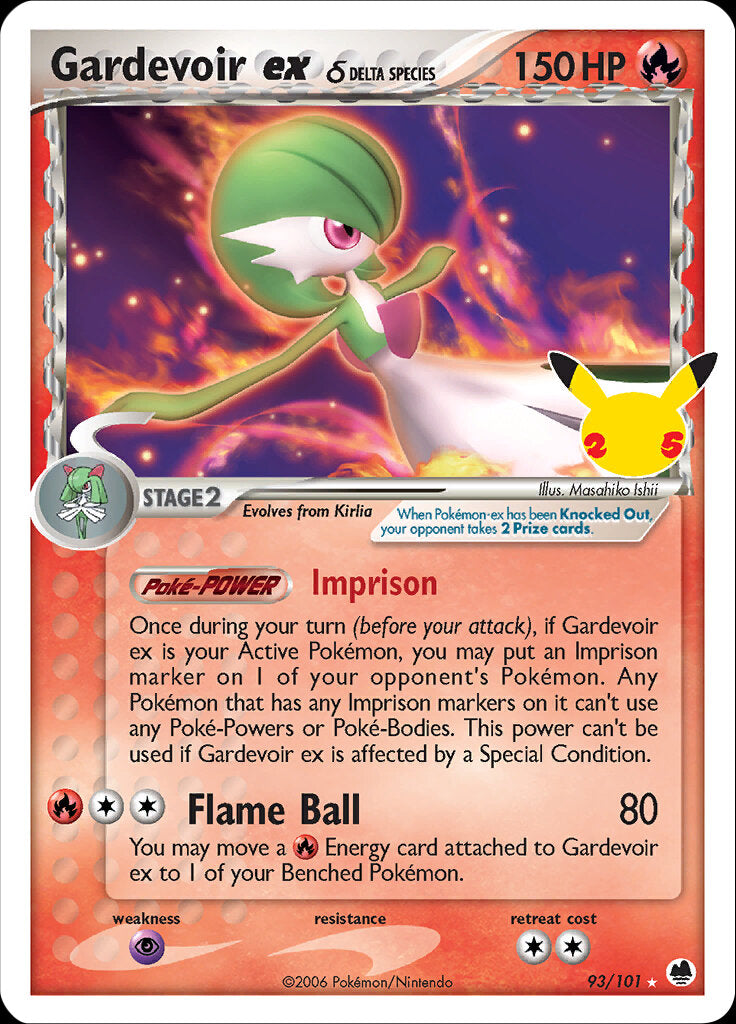 Gardevoir ex (93/101) (Delta Species) [Celebrations: 25th Anniversary - Classic Collection] - Destination Retro
