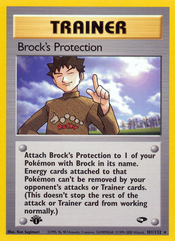 Brock's Protection (101/132) [Gym Challenge 1st Edition] - Destination Retro