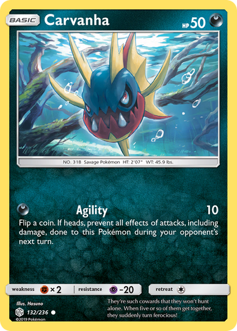 Carvanha (132/236) [Sun & Moon: Cosmic Eclipse] - Destination Retro