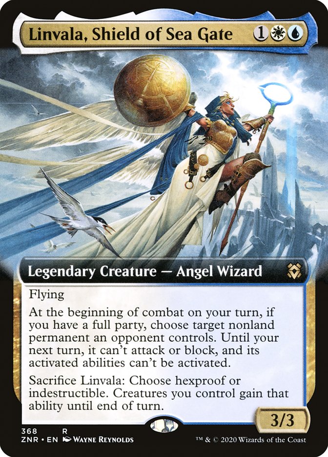 Linvala, Shield of Sea Gate (Extended Art) [Zendikar Rising] - Destination Retro