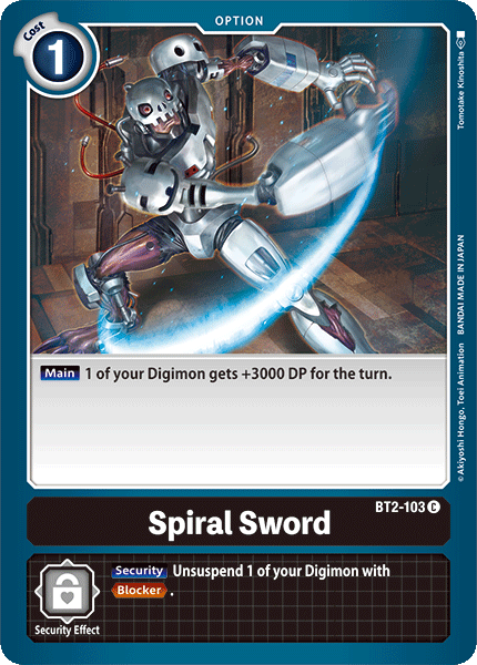 Spiral Sword [BT2-103] [Release Special Booster Ver.1.0] - Destination Retro