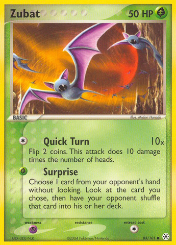 Zubat (83/101) [EX: Hidden Legends] - Destination Retro