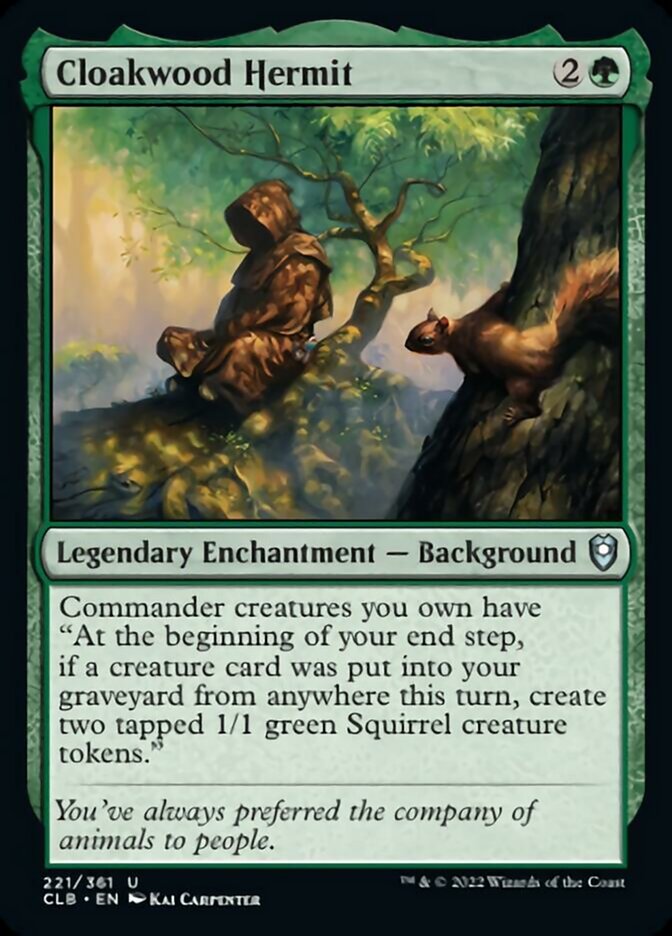Cloakwood Hermit [Commander Legends: Battle for Baldur's Gate] - Destination Retro