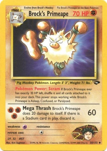 Brock's Primeape (35/132) [Gym Challenge Unlimited] - Destination Retro
