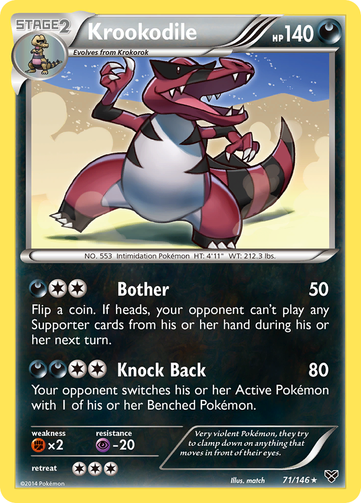 Krookodile (71/146) [XY: Base Set] - Destination Retro