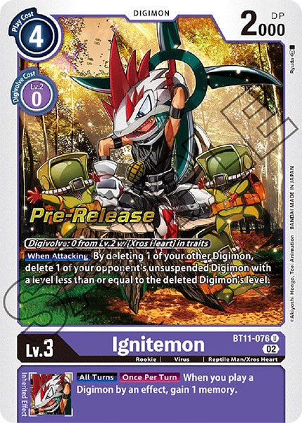 Ignitemon [BT11-076] [Dimensional Phase Pre-Release Promos] - Destination Retro