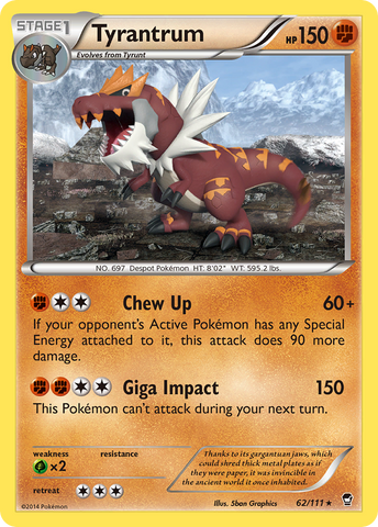 Tyrantrum (62/111) [XY: Furious Fists] - Destination Retro