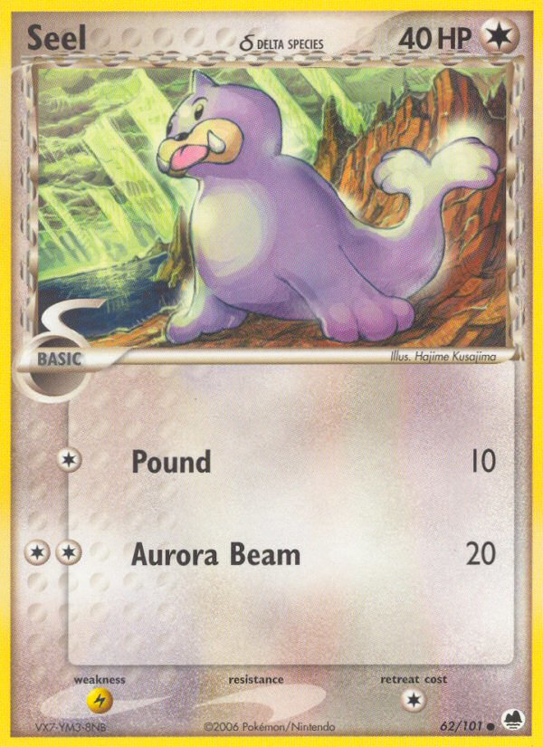 Seel (62/101) (Delta Species) [EX: Dragon Frontiers] - Destination Retro