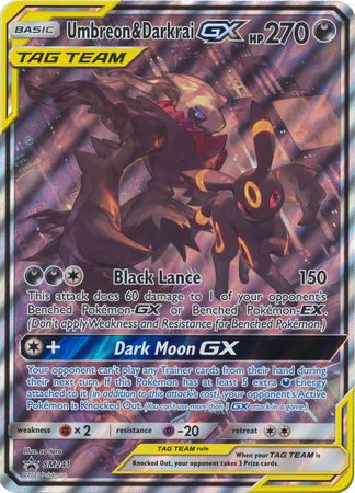 Umbreon & Darkrai GX (SM241) (Jumbo Card) [Sun & Moon: Black Star Promos] - Destination Retro