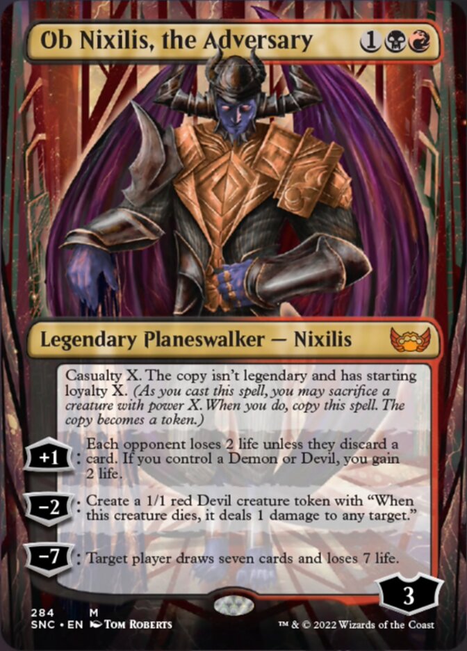 Ob Nixilis, the Adversary (Borderless) [Streets of New Capenna] - Destination Retro