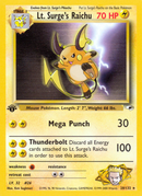 Lt. Surge's Raichu (28/132) [Gym Heroes 1st Edition] - Destination Retro