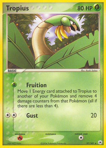 Tropius (27/101) [EX: Hidden Legends] - Destination Retro