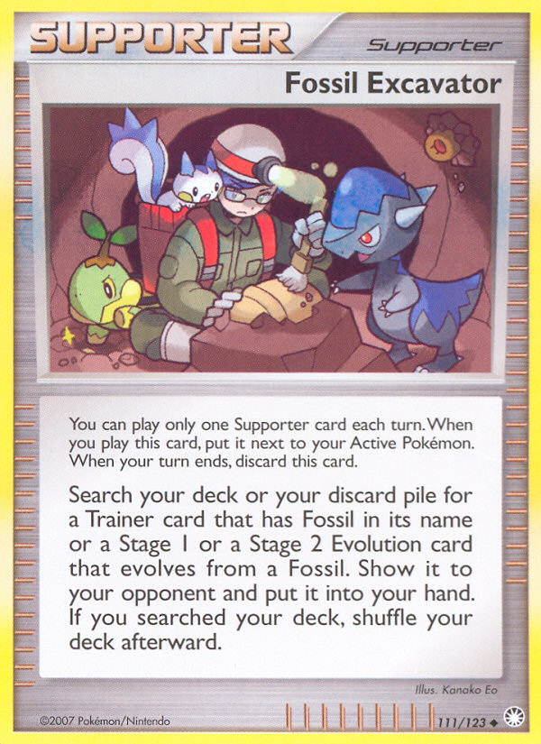 Fossil Excavator (111/123) [Diamond & Pearl: Mysterious Treasures] - Destination Retro