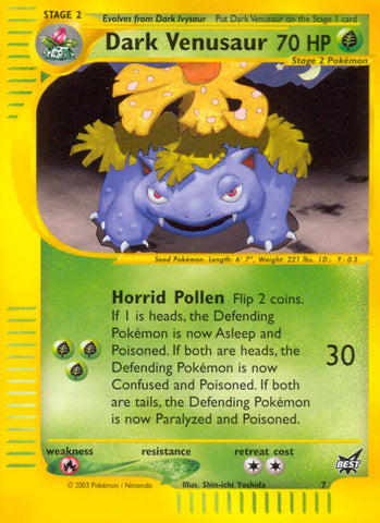Dark Venusaur (7) [Best of Promos] - Destination Retro
