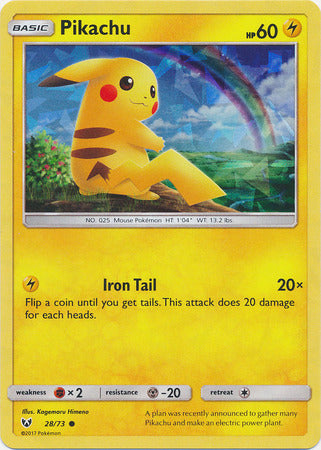 Pikachu (28/73) (Cracked Ice Holo) [Miscellaneous Cards & Products] - Destination Retro