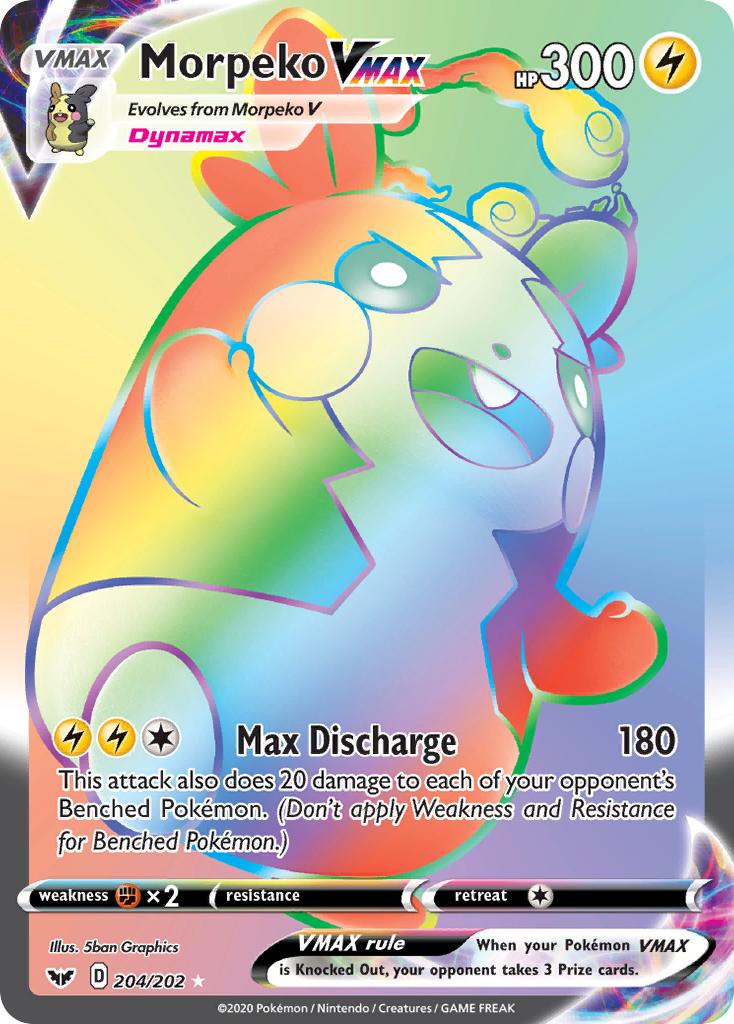 Morpeko VMAX (204/202) [Sword & Shield: Base Set] - Destination Retro