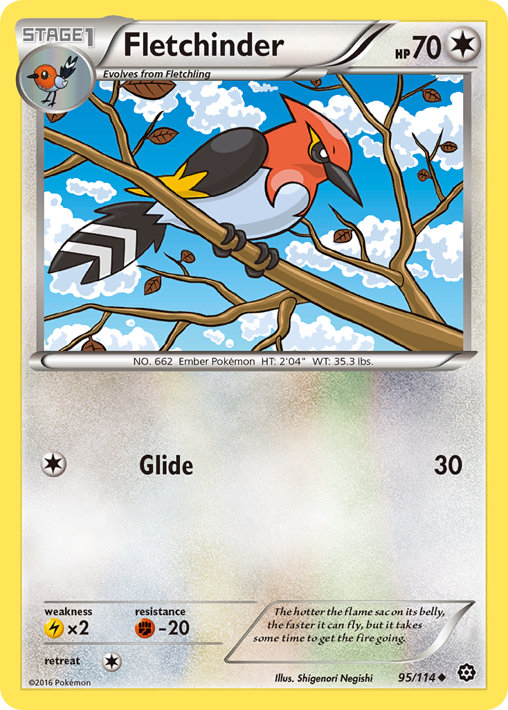 Fletchinder (95/114) [XY: Steam Siege] - Destination Retro