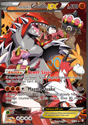 Team Magma's Groudon ex (15/34) [XY: Double Crisis] - Destination Retro