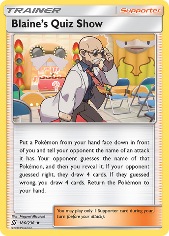 Blaine's Quiz Show (186/236) [Sun & Moon: Unified Minds] - Destination Retro