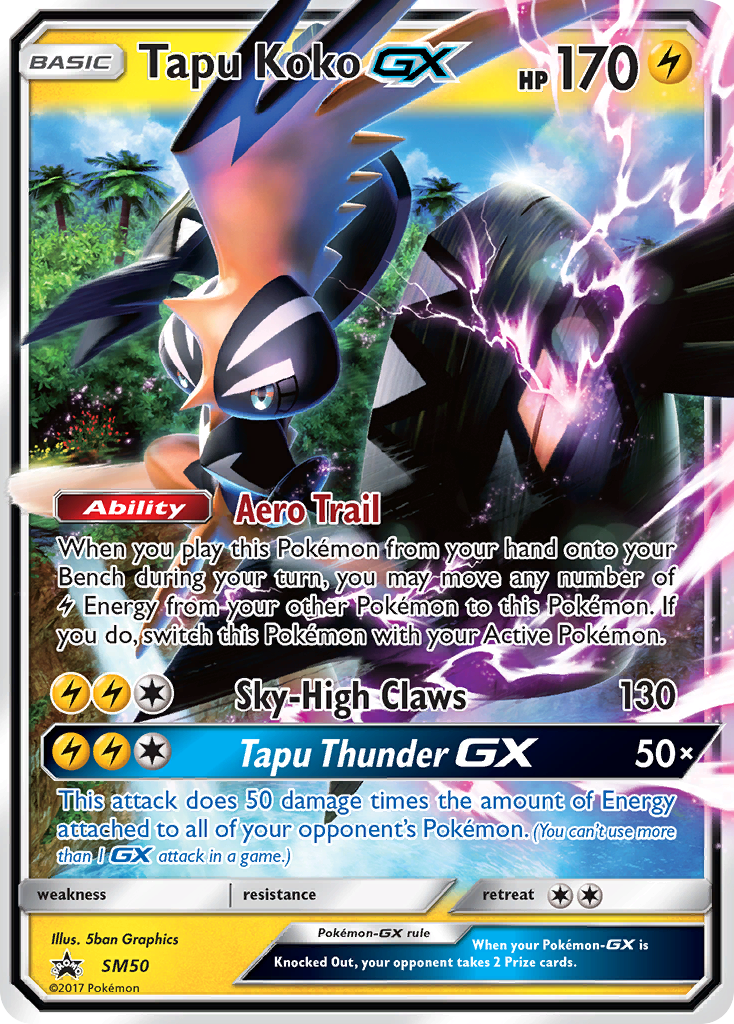 Tapu Koko GX (SM50) [Sun & Moon: Black Star Promos] - Destination Retro