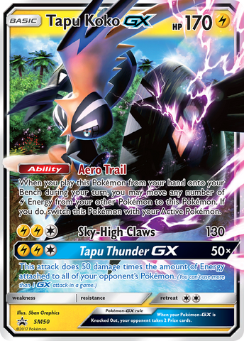 Tapu Koko GX (SM50) [Sun & Moon: Black Star Promos] - Destination Retro