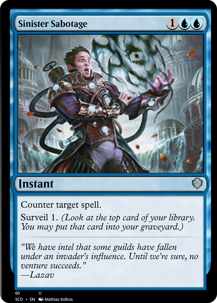 Sinister Sabotage [Starter Commander Decks] - Destination Retro