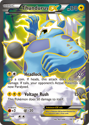 Thundurus EX (98/108) [XY: Roaring Skies] - Destination Retro