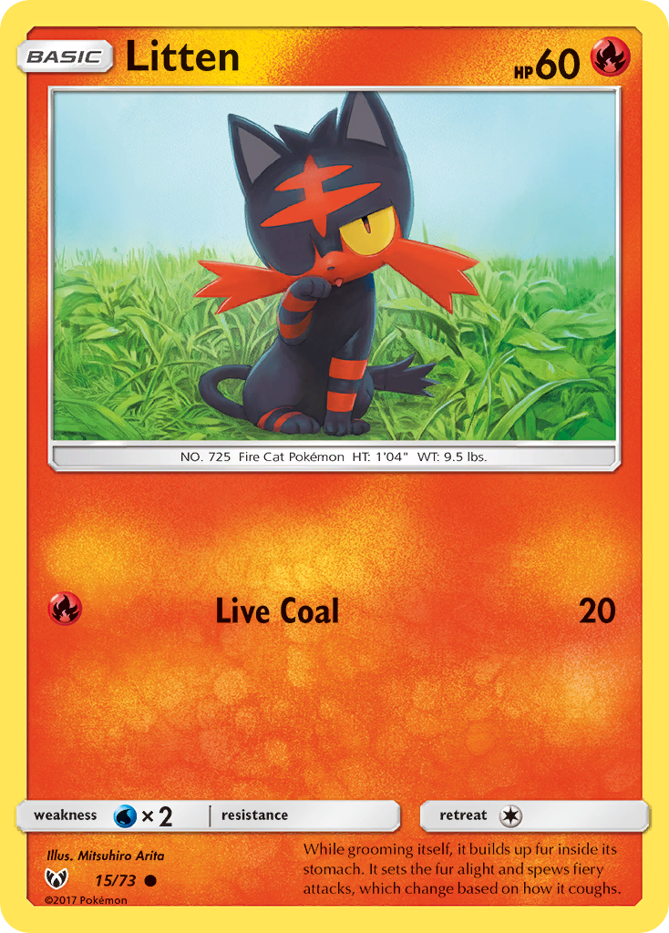 Litten (15/73) [Sun & Moon: Shining Legends] - Destination Retro