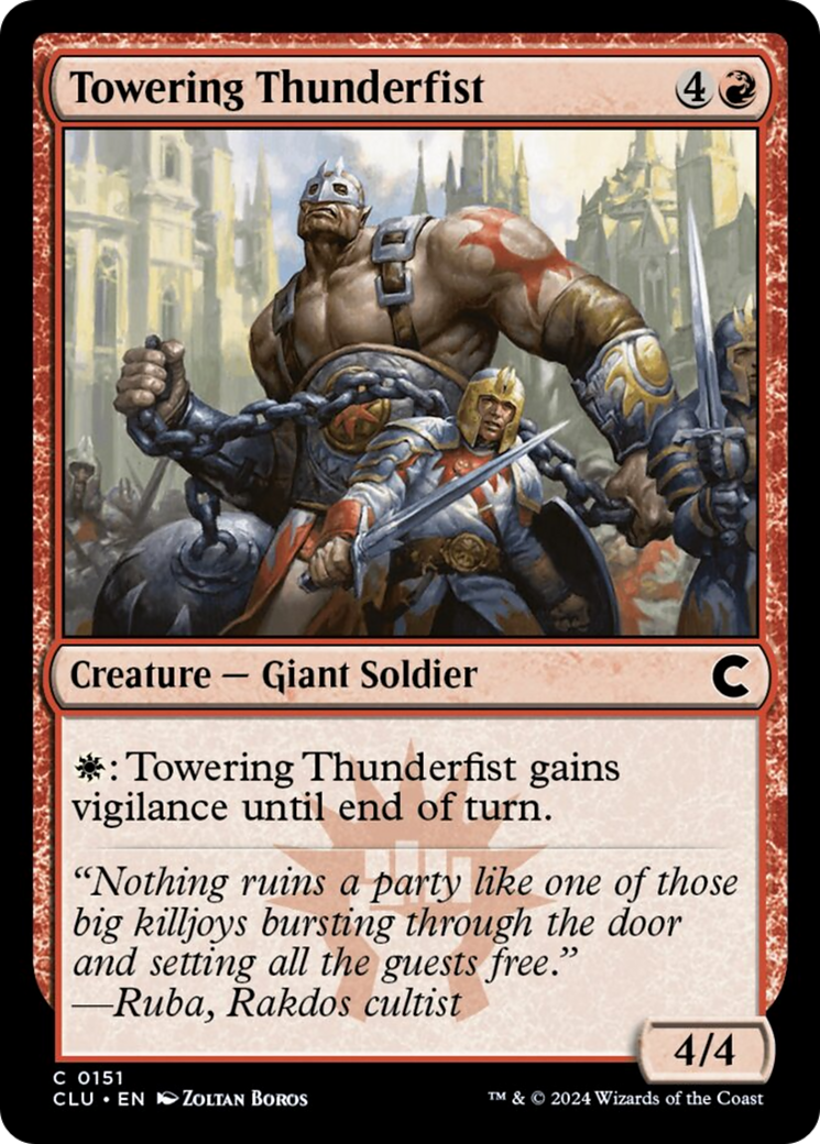 Towering Thunderfist [Ravnica: Clue Edition] - Destination Retro