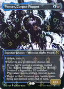 Venser, Corpse Puppet (Borderless Ichor Step-and-Compleat Foil) [Phyrexia: All Will Be One] - Destination Retro