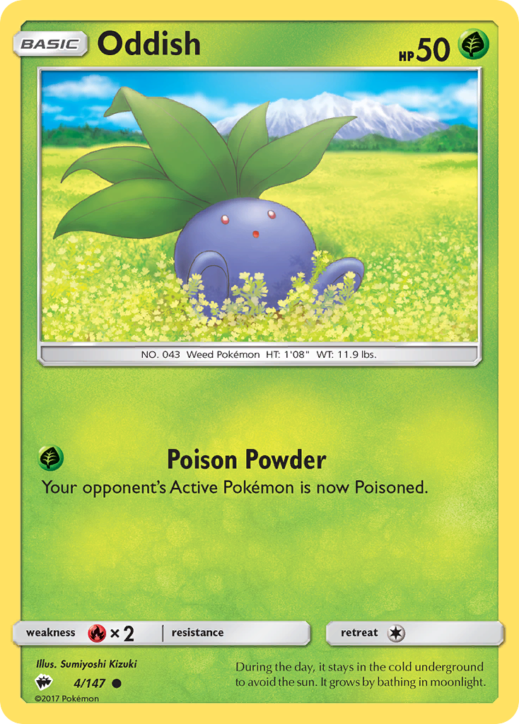 Oddish (4/147) [Sun & Moon: Burning Shadows] - Destination Retro