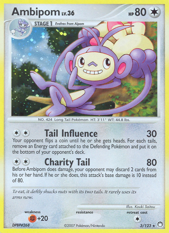 Ambipom (3/123) [Diamond & Pearl: Mysterious Treasures] - Destination Retro