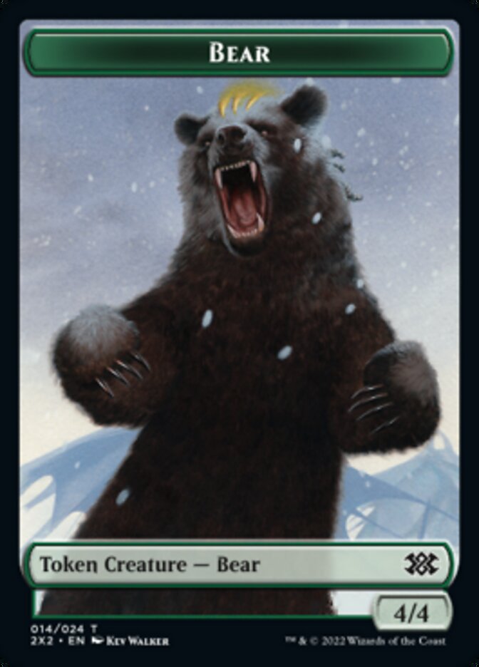 Bear // Knight Double-sided Token [Double Masters 2022 Tokens] - Destination Retro